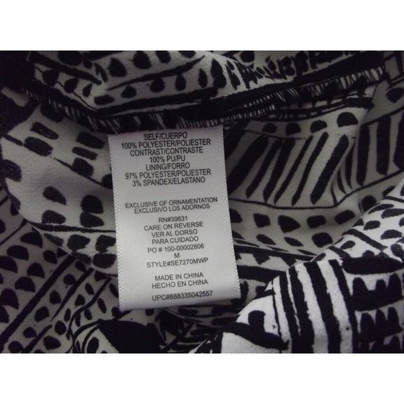Sam Edelman Shorts Romper Size Medium Black White Modern Geo Print Wrap V-neck - Picture 10 of 11